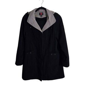 Gallery Petite All Weather Coat Detachable Hood Lining Size PP